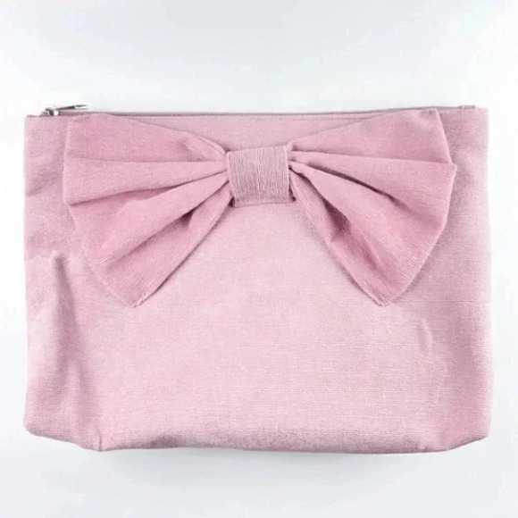 Ulta Beauty Corduroy Bow Pink Beauty Bag - Picture 1 of 1